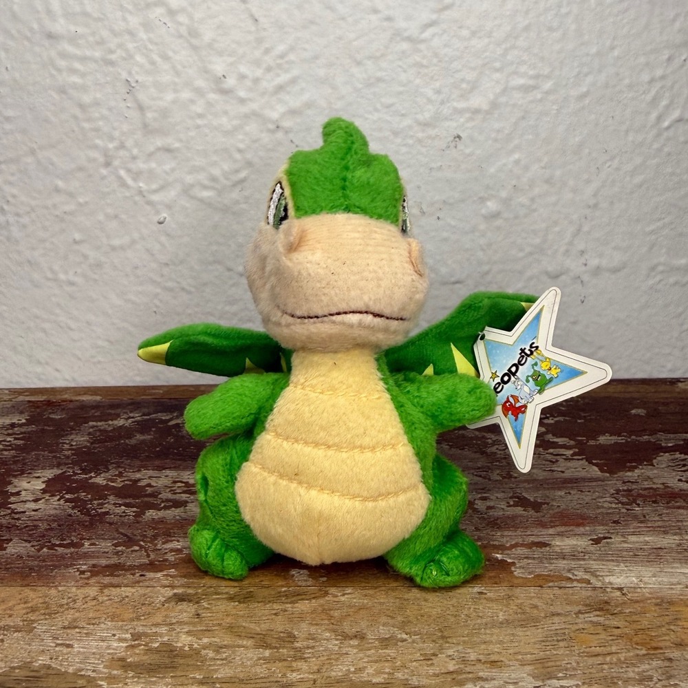 Vtg 2004 McDonald's Happy Meal Neopets Green Scorchio Plush Toy